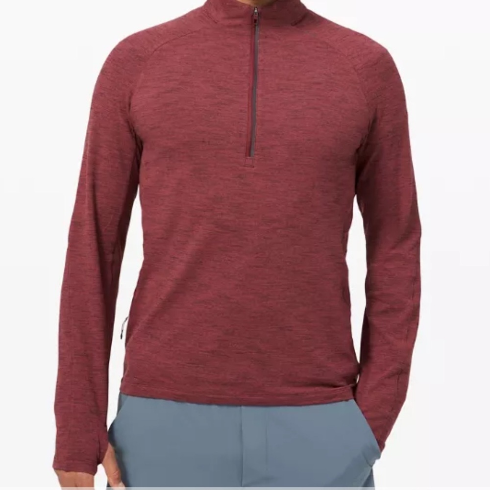 Lululemon Men’s Surge Half Zip Warm Red ish size XXL
